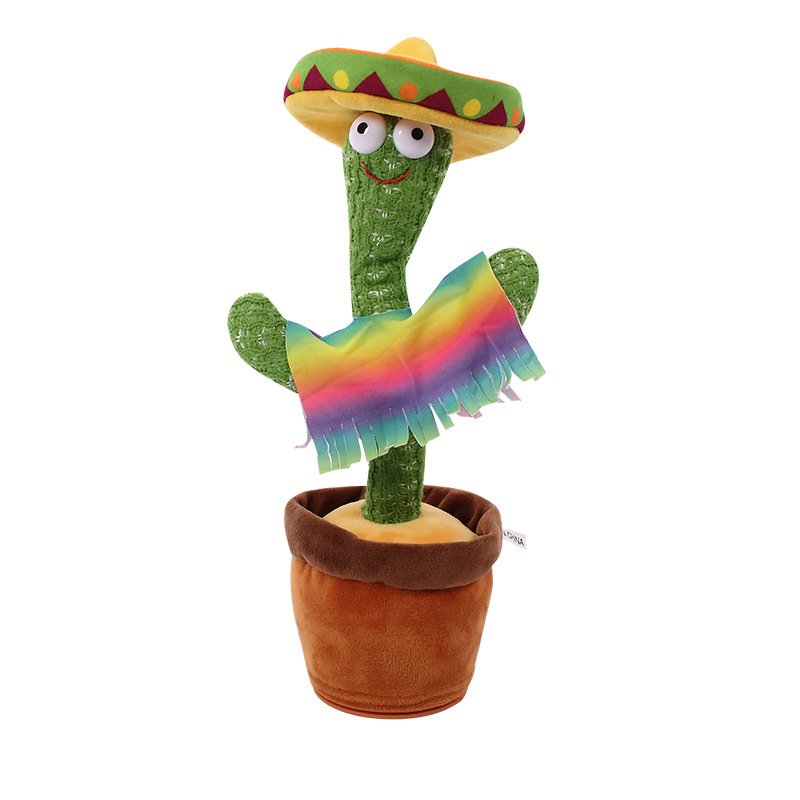 Lovely Talking Toy Dancing Cactus Doll Speak Talk Sound Record Repeat Toy Kawaii Cactus Toys Children Kids Education Toy Gift