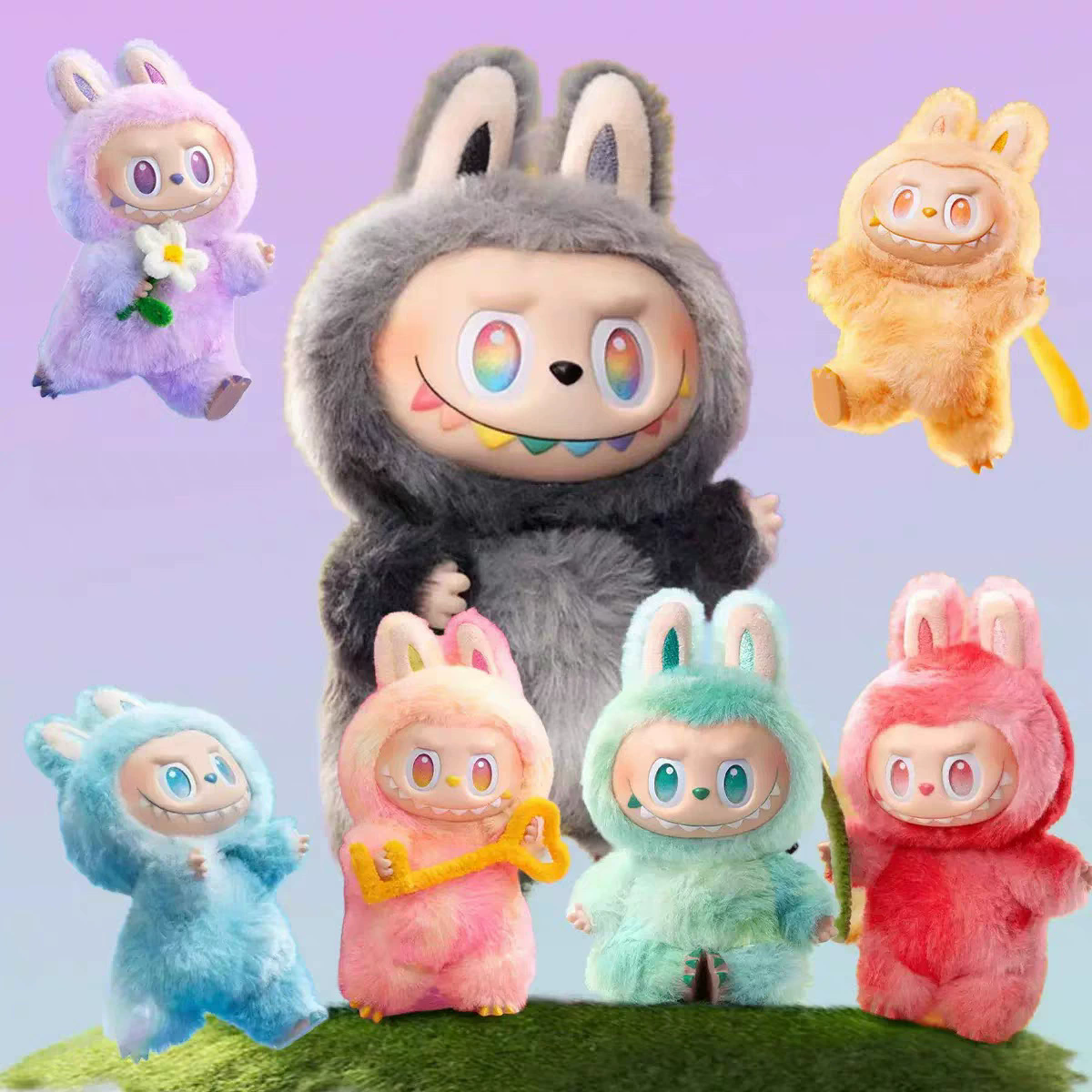 2025 Hot selling Labubu v3 The Monsters Front High Energy Series Macaron 3rd Generation Vinyl Face Blind Box Plush Pendant