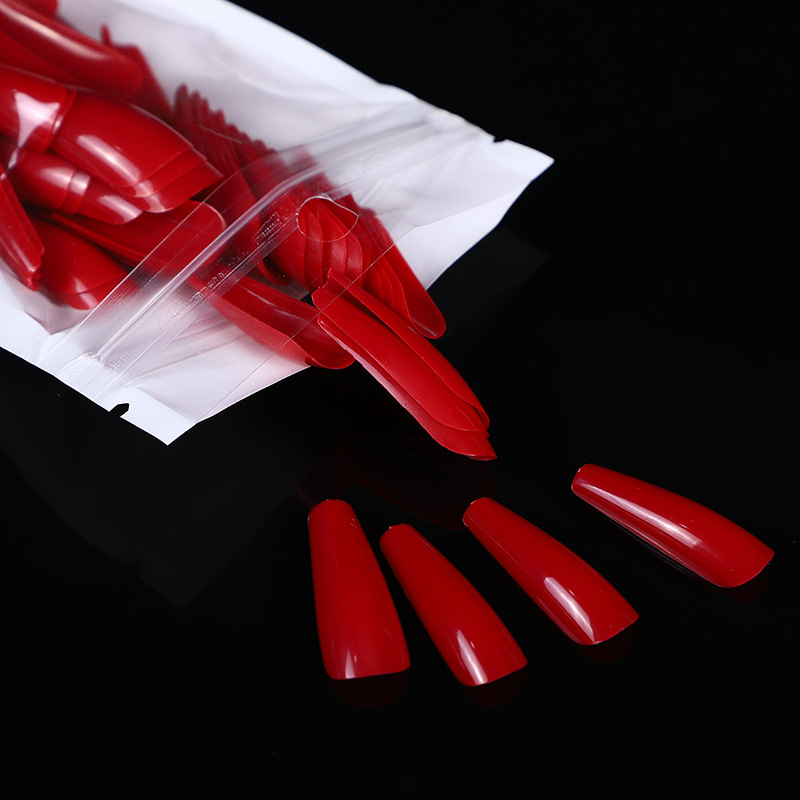 100Pcs Matte False Nail Long Ballerina Press on Full Cover Stiletto Fake Nails Extension Acrylic Manicure Natural Nail Art Tips