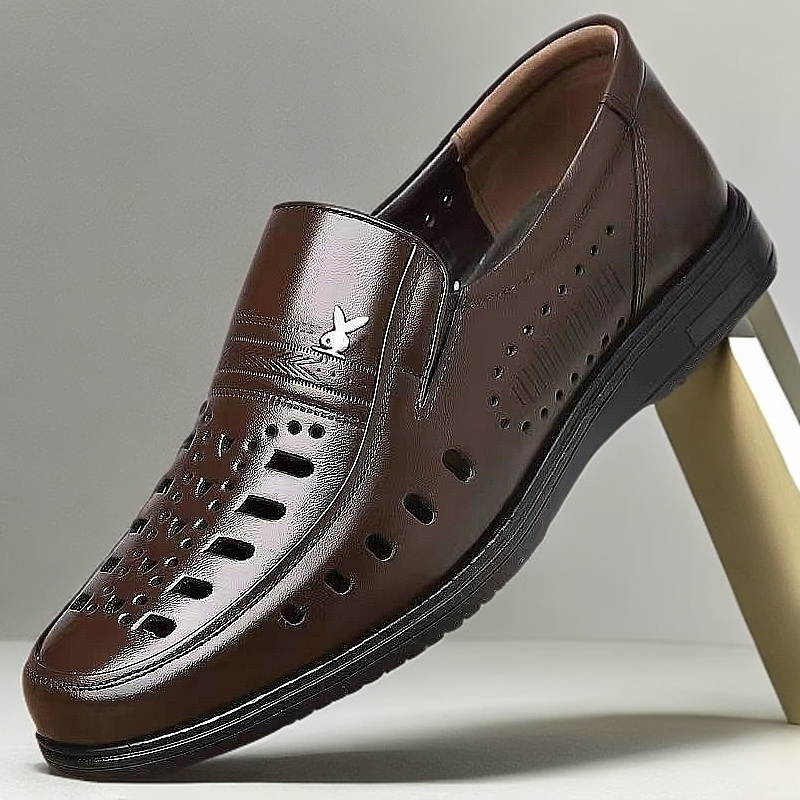 Hollow Summer British Casual Business Formal Leather Shoes Men Shoes Casual Shoes