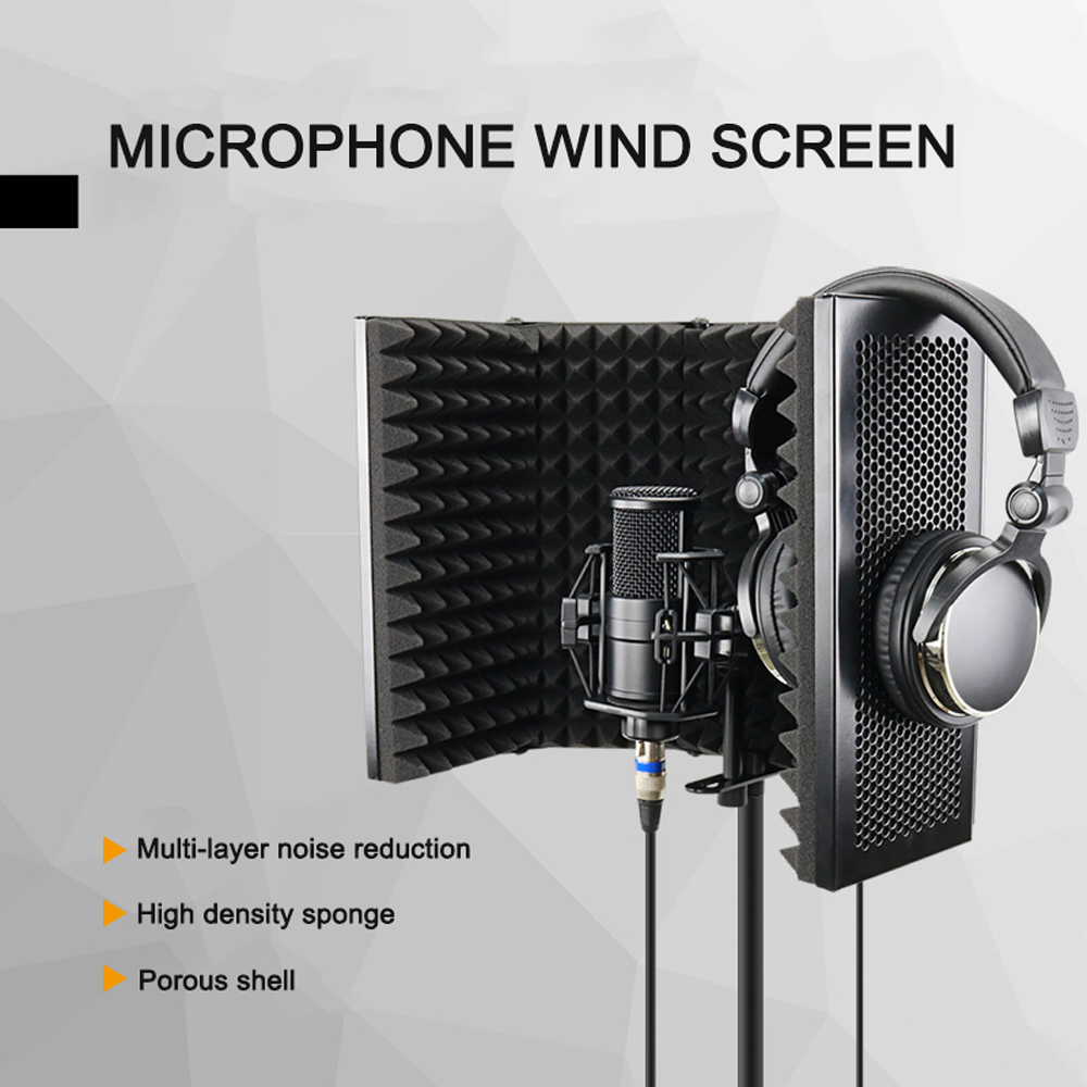 Recording Microphone Wind Screen Board Sound-absorbing Cover Microphone Sound Insulation Screen Sound-proof Plate