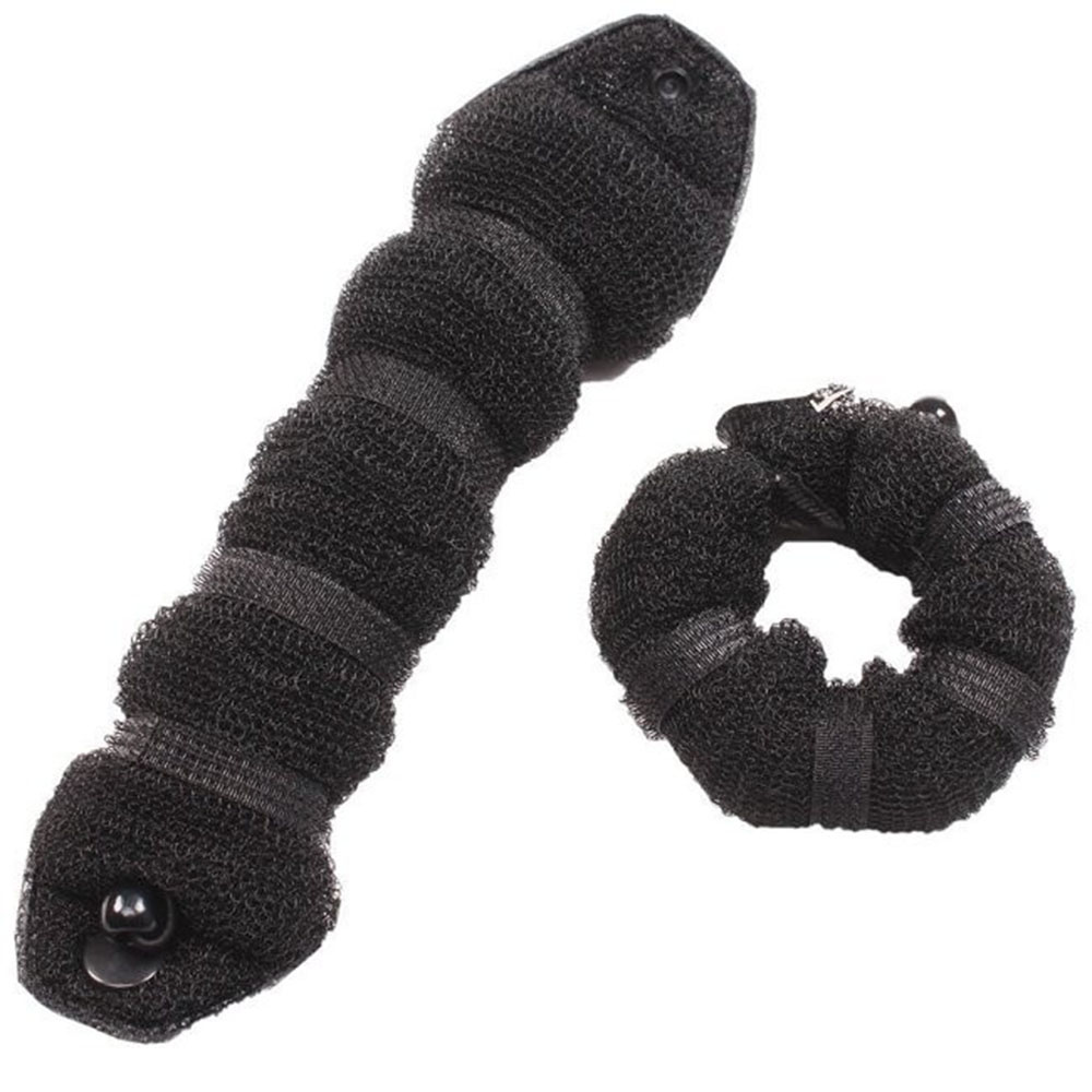 2pcs Women Hair Styling Former Magic Sponge Bun Maker Donut Ring Shaper Foam Braider Tool For Girl's DIY Hair Style Big size
