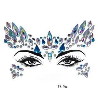 3D Sexy Face Tattoo Stickers Face Decoration Temporary Tattoos Glitter Fake Tattoo Rhinestones For Woman Party Face Jewels Tatoo
