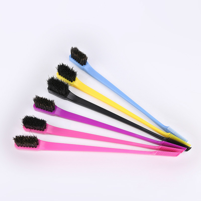 Portable Multifunctional Double Sided Edge Control Hair Comb Hair Styling Eyebrow Combing Hair Brush Hairdressing Tools