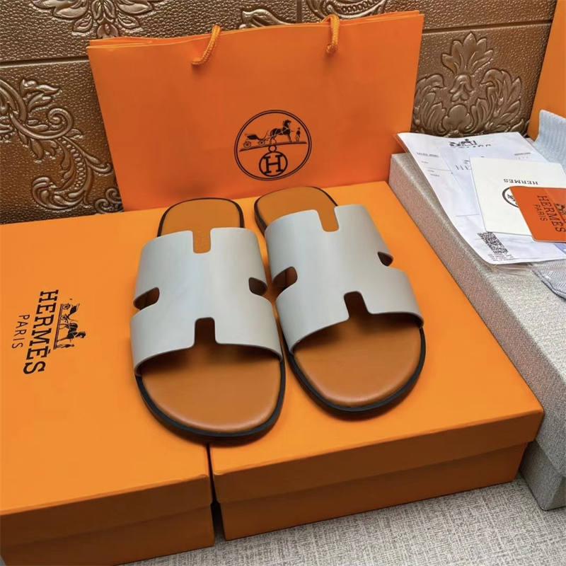 Genuine leather mens Fashion Summer Casual Solid Color Shoes Brown Black Beach Flat Flats Sandals Sandal Slippers Slipper Shoe