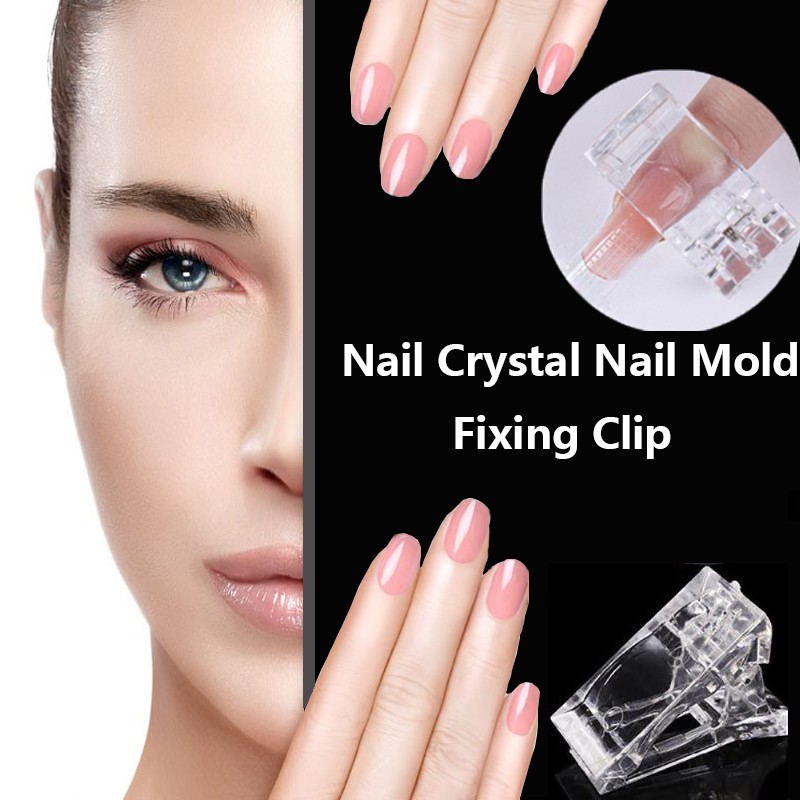 5Pcs Nail Clip Acrylic Nail Plastic Fake Finger Polish Extension Tips Quick Building Mold