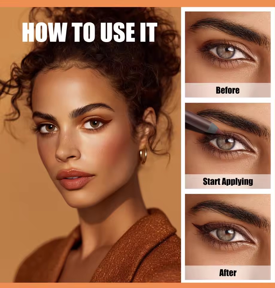 1PC Colorful Eyeliner Gel Pen Waterproof Longlasting Non-smudging Natural Eyeliner Pen SmoothSharpenable Matte EyelinerPenMakeup