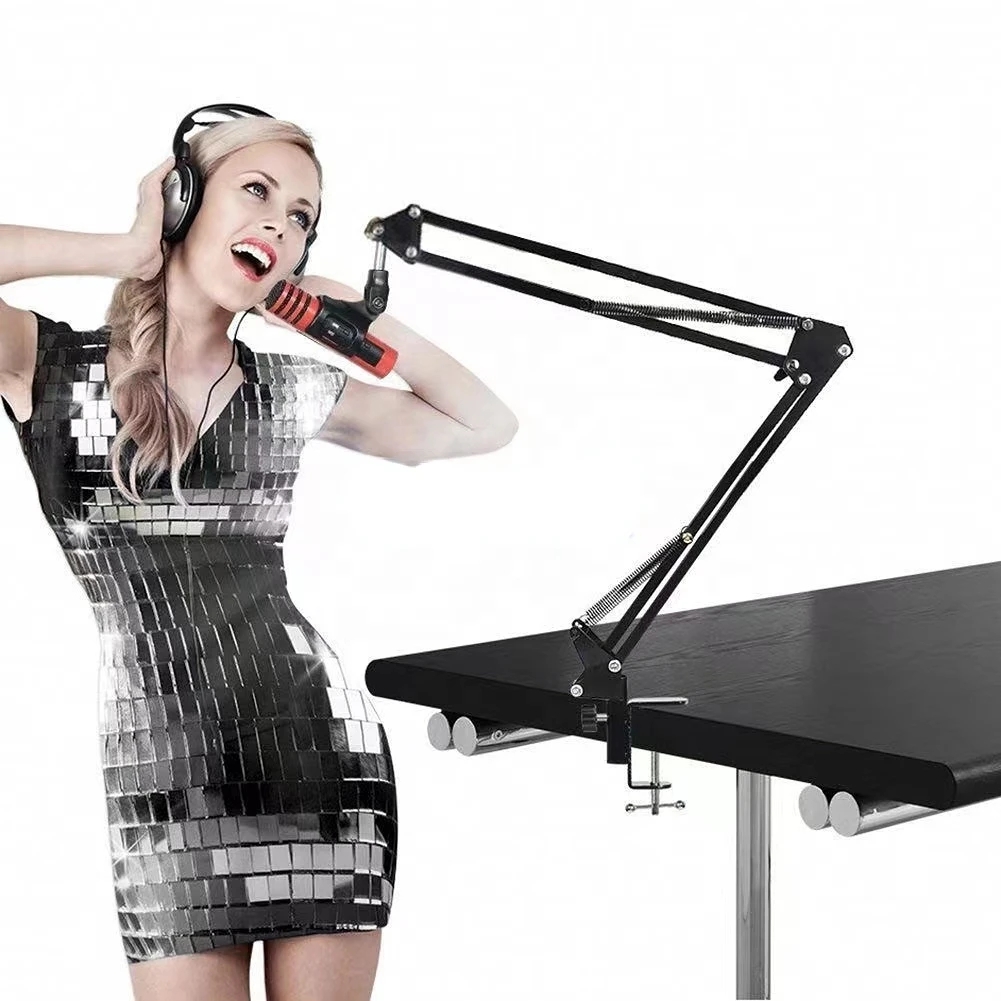 Articulated Arm Support Professional Microphone Podcast Table Foldable Live Streaming Accessories Adjustable Lazy Man Bracket