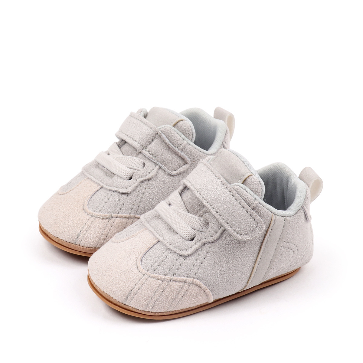 Spring Autumn Baby Unisex First Walking Indoor Outdoor Toddler Shoes With PU Leather And Soft PVC Sole For