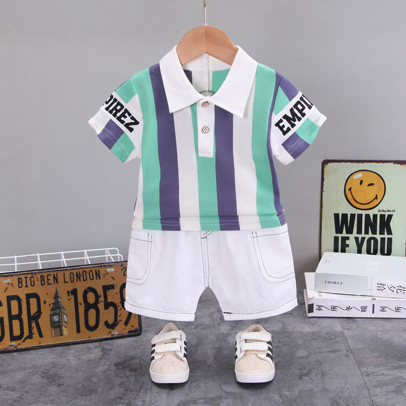 Toddler Kids Baby Boys Set Short Sleeve T-shirt Tops+ Jeans Outfits Clothes 2PCS Kids Clothing