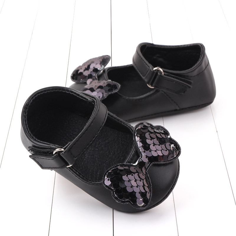 New baby soft-soled shoes baby toddler shoes dress bow princess shoes sequined baby shoes