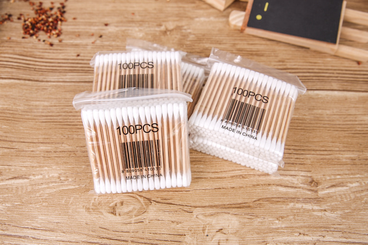 100PCS Cosmetic Cotton Swab Stick Double Head Ended Clean Cotton Buds Ear Clean Tools For Children Adult