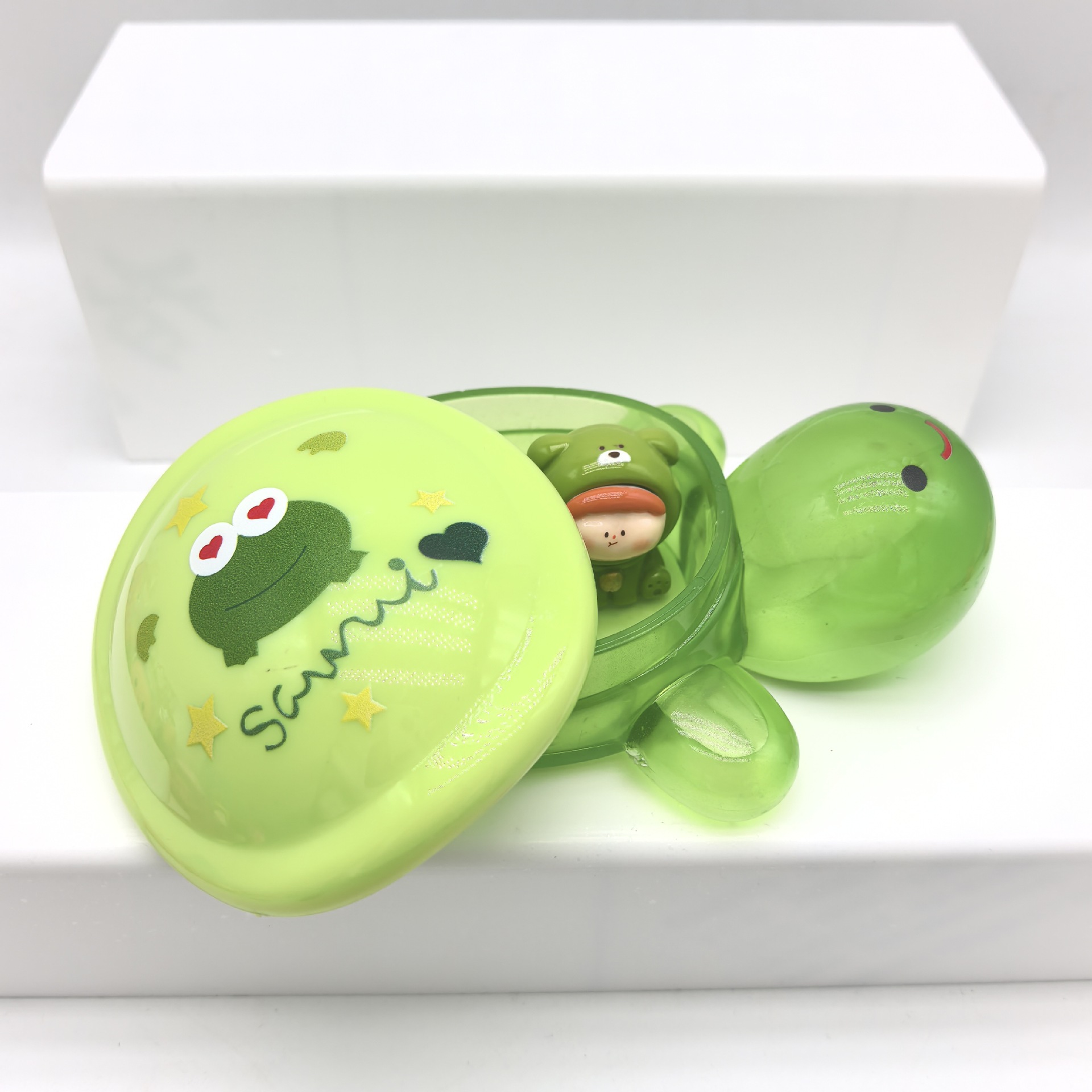 1PC Night Glow Large Turtle+100pcs Mini Luminous Turtles Figurines Resin Craft Glowing Turtle Storage Ornament Landscape Desktop
