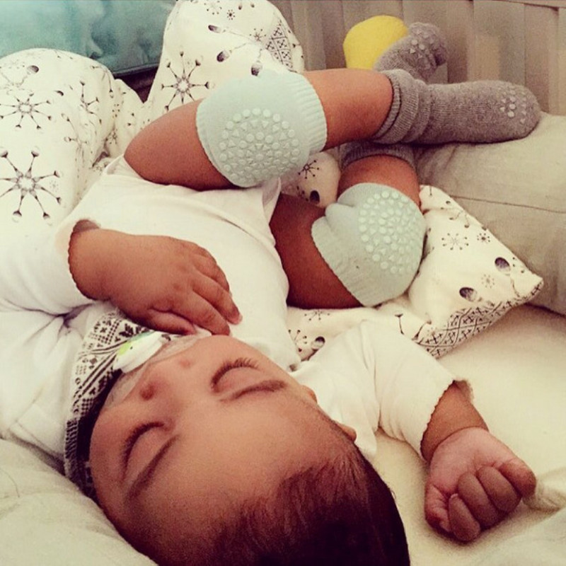 Combed cotton thickened multifunctional knee protection sleeve for infants, young children, baby socks, terry children's socks