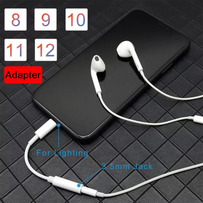 For iPhone 3.5mm AUX Cable Adapter For iPhone 13 12 Pro Adapter Headphone Connector Mini Audio Splitter for iOS 14 Above Adapter
