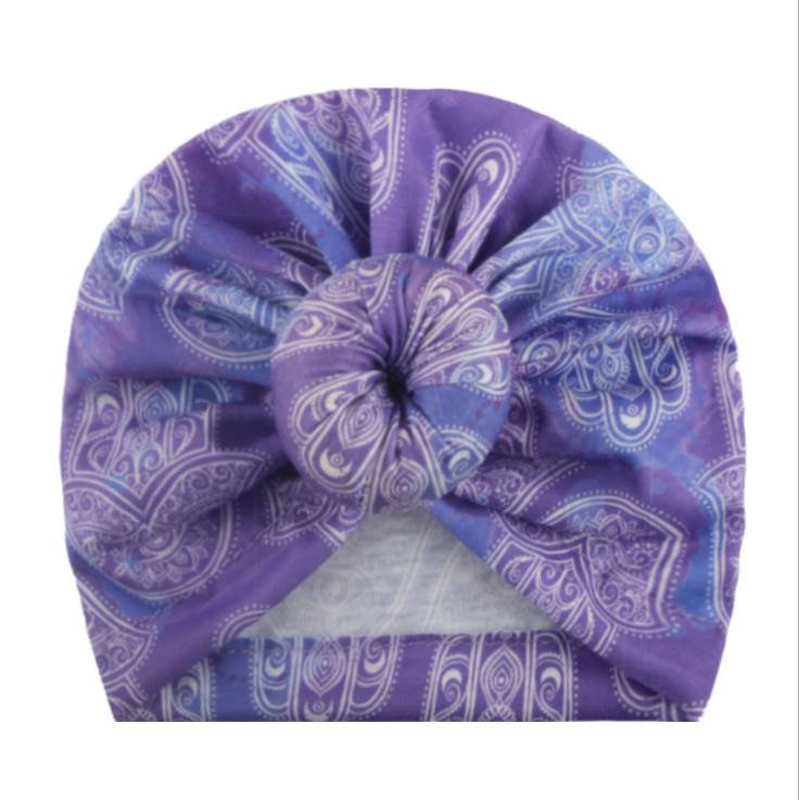 Children's accessories doughnut hat newborn baby ball printed brimless hat