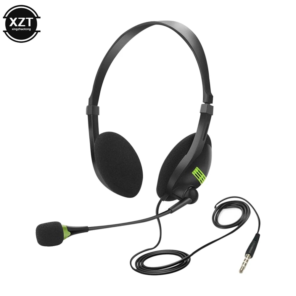 3.5mm Wired Headphones Universal Computer USB Headset with Microphone Office Headset Network Class Traffic Headset for PC Laptop