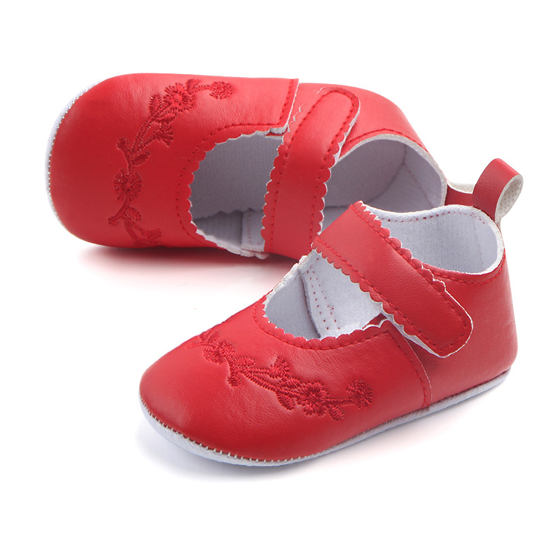 Baby Girls Kids Shoes Non-Slip Flower Toddlers First Walkers Newborn Infantil Princess Floral Boys Embroidery Bebes