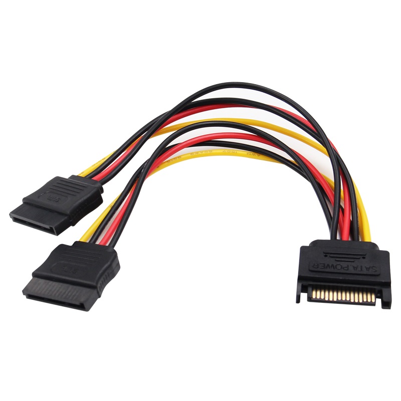 15Pin SATA Male to 2 Female 15Pin Power supply HDD Splitter Adapter Connector Power Cable for PC Computer