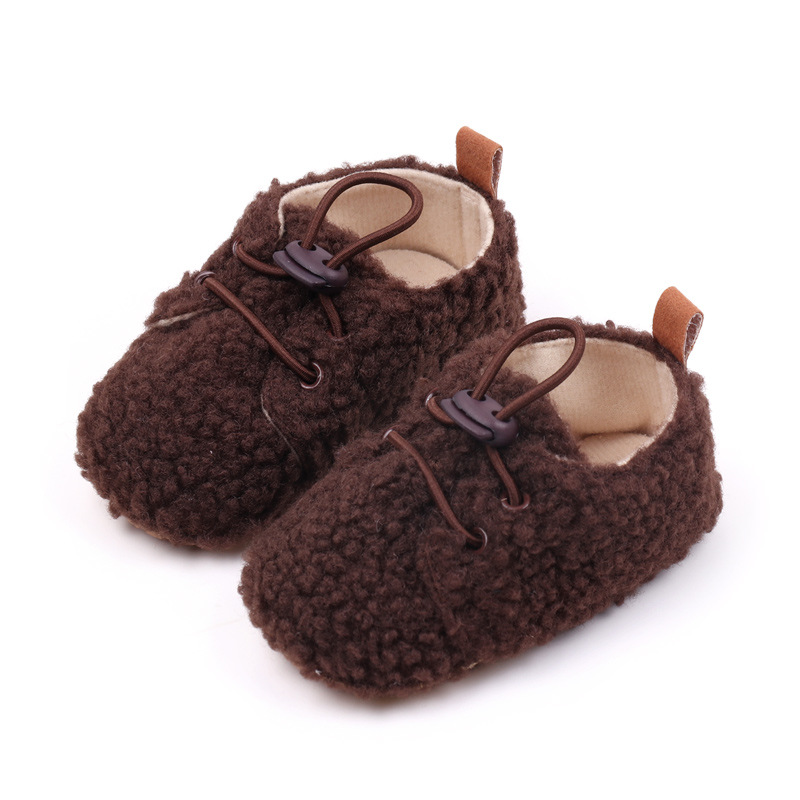 Baby Winter Shoes Soft Cotton PVC Sole Anti-slip Warm Prewalk Sneaker for Newborn Toddler Boys and Girls