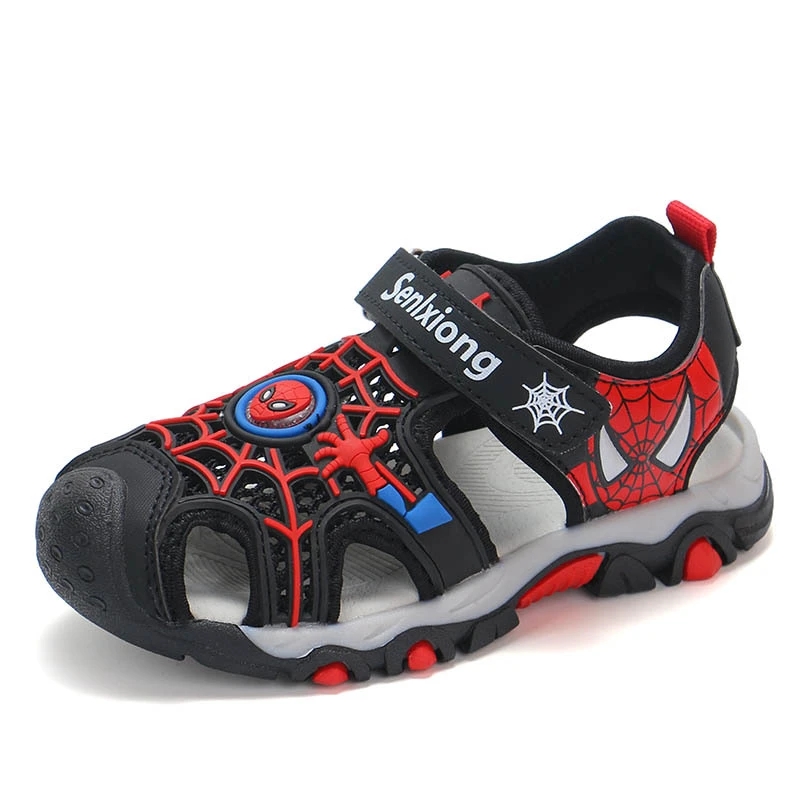 New Summer Sandals For Kids Boys Closed Toe Shoes Fashion Baby Cartoon Spiderman Sport Children Girls Soft Toddler Beach Sandals