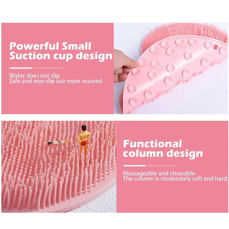 Lazy Person Rubbing Back Artifact Massage Bath Sucker Rubbing Back Bathroom Foot Rubbing Pad Silicone Rub Foot Pad