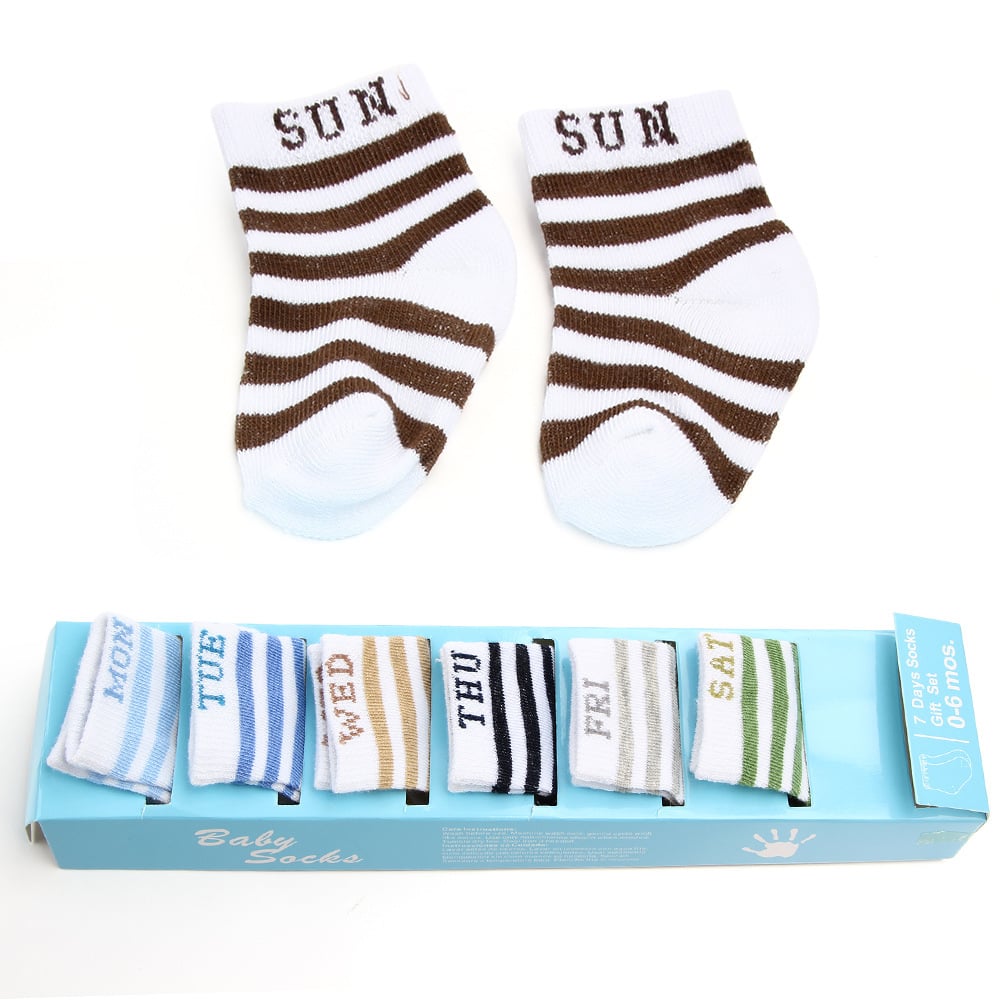 Buy 1 Get 1 boxed socks Weekly socks Spring and Summer baby socks gift box 7 pairs of baby socks