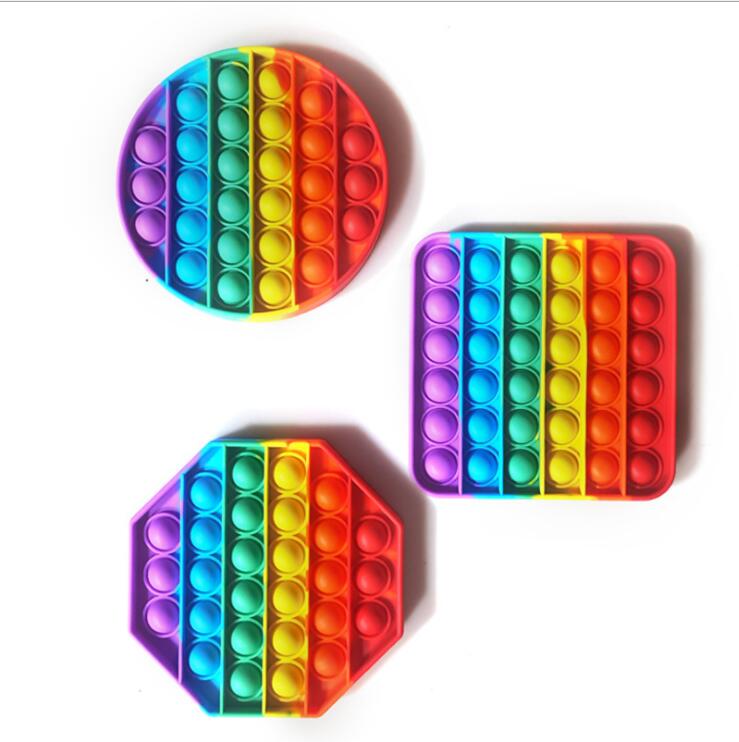 Sensory Pop Fidget Toy Box Squishy Figet Stress Reliever Toys Push Bubbleadult Child Funny Antis Stress Pop Reliver Toys