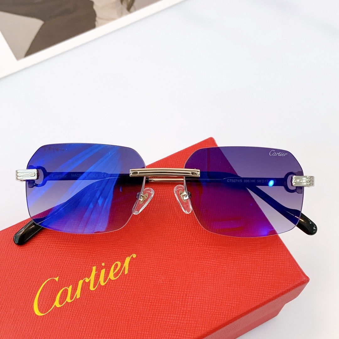 Cartier glasses flat glasses men's and women's sunglasses anti-ultraviolet polarized lenses outdoor driving sunglasses