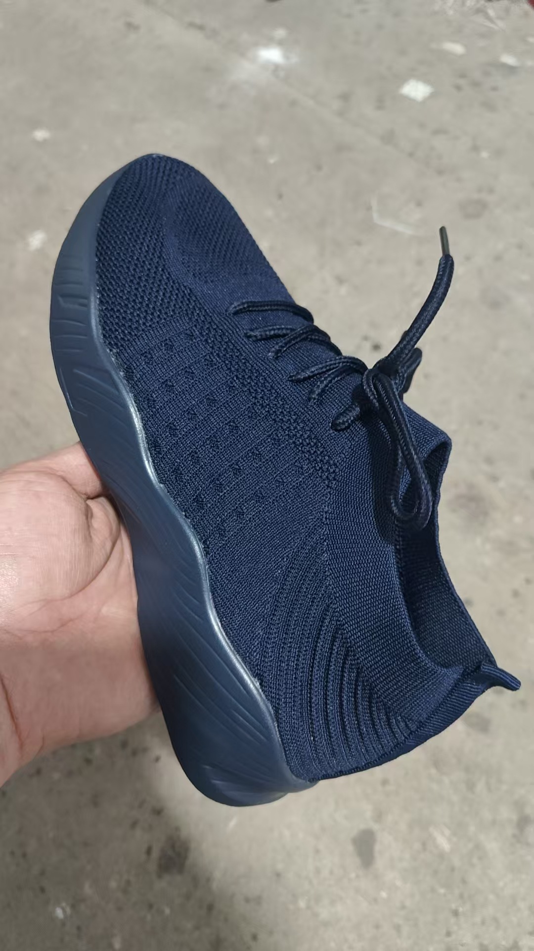 Women's summer new plus size casual single shoe thick sole solid color lace up fly woven flat shoe