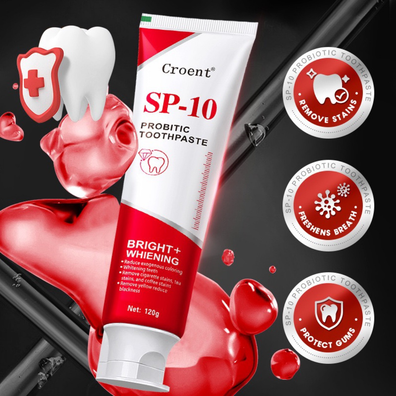 Caring for Gum Health Probiotic Toothpaste Cleaning And Care For Teeth Reduce Stains Long-Lasting Oral C