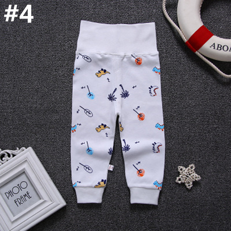 Baby High Waist Pure Cotton Bottoming Protect The Belly Pants（Color randomised）