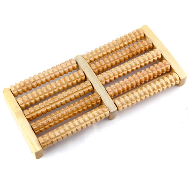 Wooden Foot Massager Roller Reflexology for Stress Fitness Health Care Feet Massager Colorful Massage Roller Pain Relief