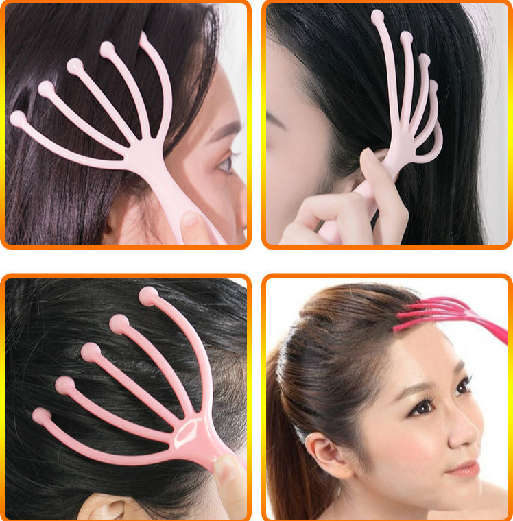 Ball five claw head massager health meridian manual massage comb ball massage scalp massage claw shampoo brush &
