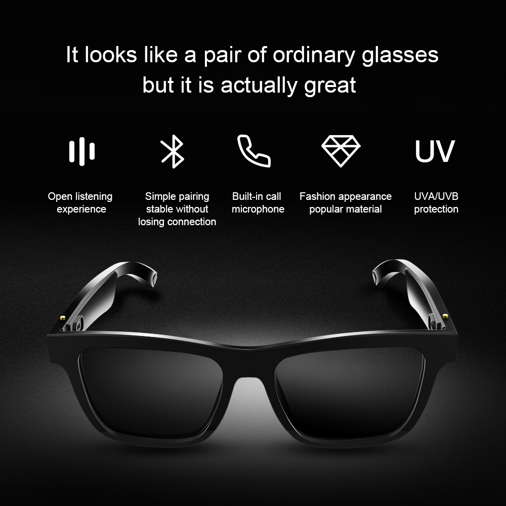 High End Audio Glasses Smart Headset Sweatproof Wireless Bluetooth Handsfree Open Ear Polarized Music Sunglasses For xiaomi