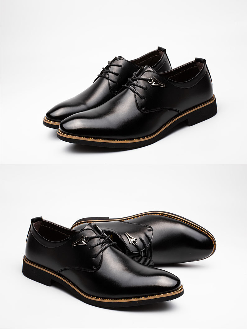 Luxury Brand Leather Concise Men Business Pointy Black Shoes Breathable Formal Wedding Basic Shoes Men Dress Shoes Fashion new