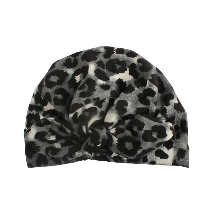 Infants and babies elastic loose rabbit ear caps leopard print children's head hood