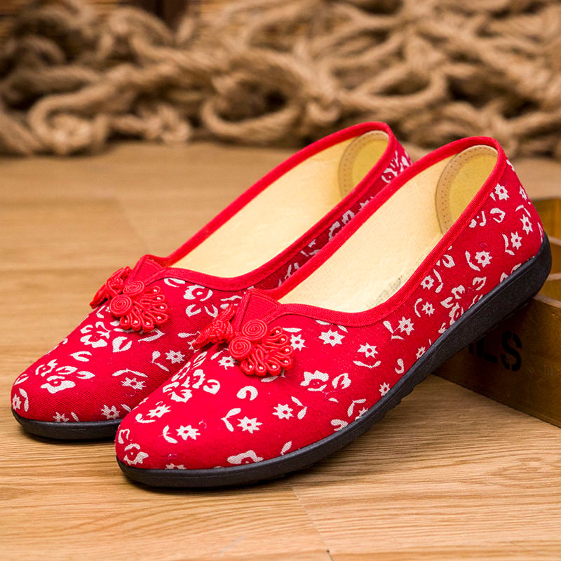 Women's Breathable Cloth Shoes Fashion stripe flat Casual shoes Female Comfortable non-slip single shoes Work shoes