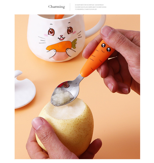 Baby Gadgets Tableware Set Children Utensil Stainless Steel Toddler Dinnerware Cutlery Cartoon Infant Food Feeding Spoon Fork