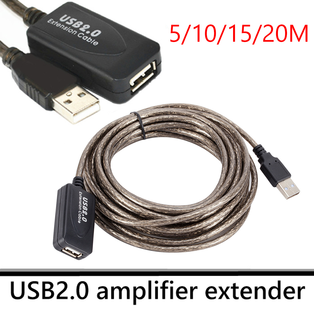 5m USB 2.0 Extension Cable Male to Female Active Repeater Wireless Network Card Extender Cable Cord USB Adapter