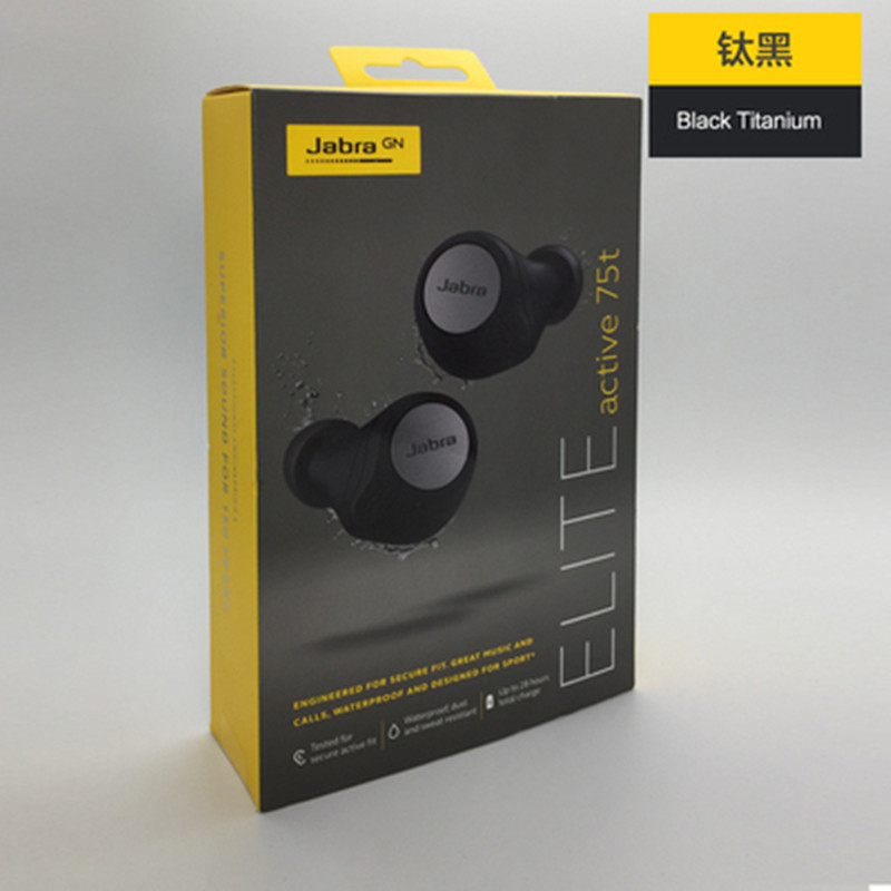 Jabra Elite 75t True Wireless Bluetooth earphones Sports Headset bluetooth Music Super Noise-cancelling Waterproof Headphones