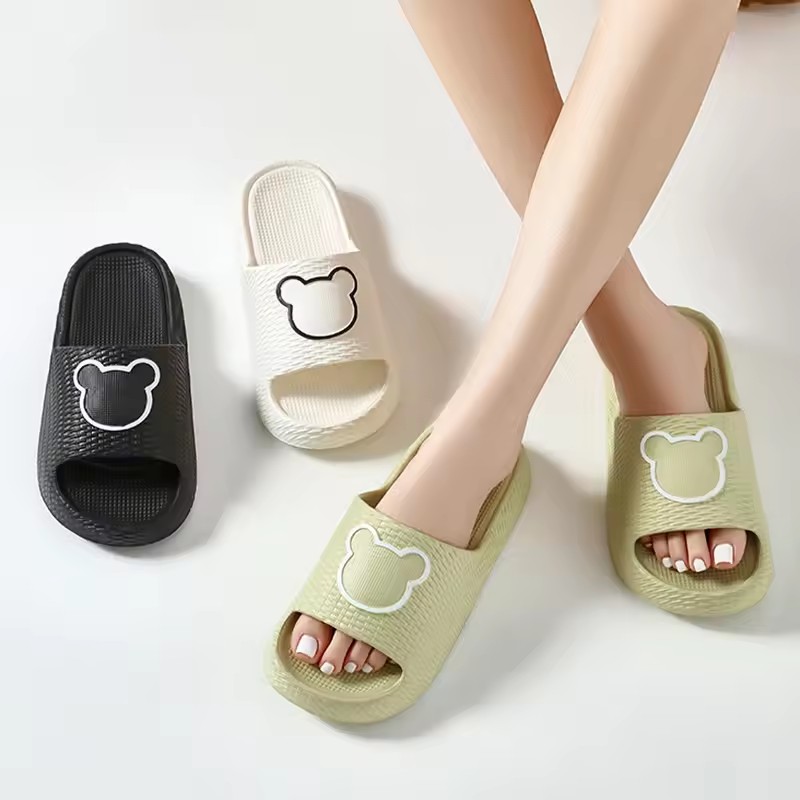 Soft Home Slippers Couple Summer Indoor Skid Proof Bathroom Slippers Sandals Hotel Solid Color Men Women Flip Flops Flat Shoes