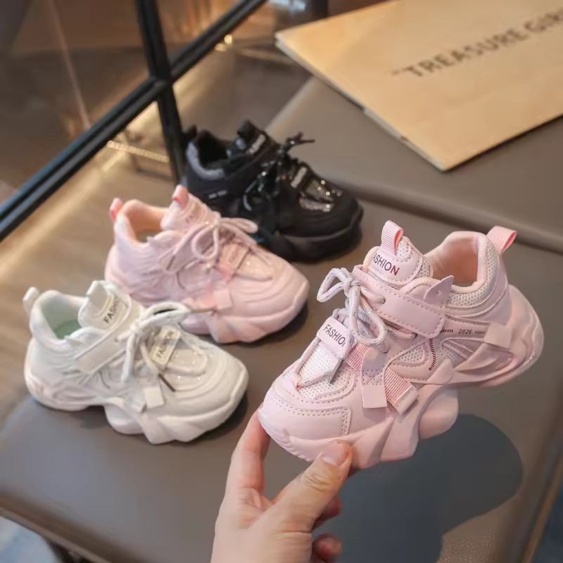 Children's Shoes for Girls 2026 New Spring and Autumn Children's Sports Sneakers Baby Girl Shoes Sportschuhe Kinder