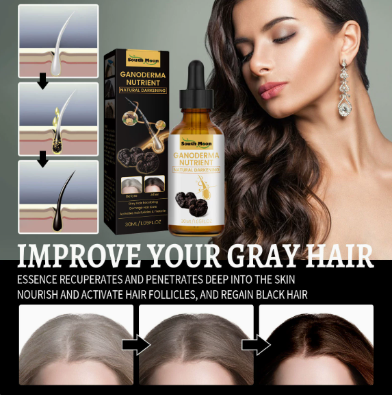 Black Ganoderma Lucidum Hair Liquid Clean Scalp Dirt Prevent Hair Loss Strengthen Hair Roots Nourish Hair Follicles Care Essence