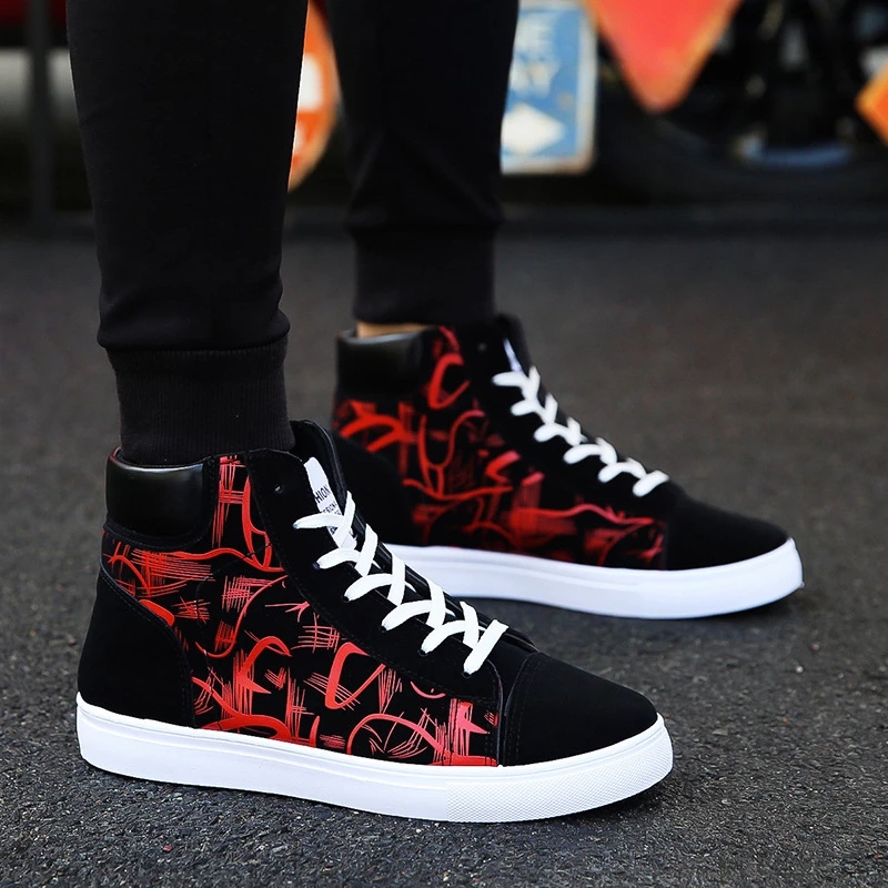 New Fashion Men Shoes New Men Casual Shoes High Top Sneakers Men Vulcanized Shoes Platform Sneakers Quality Mens