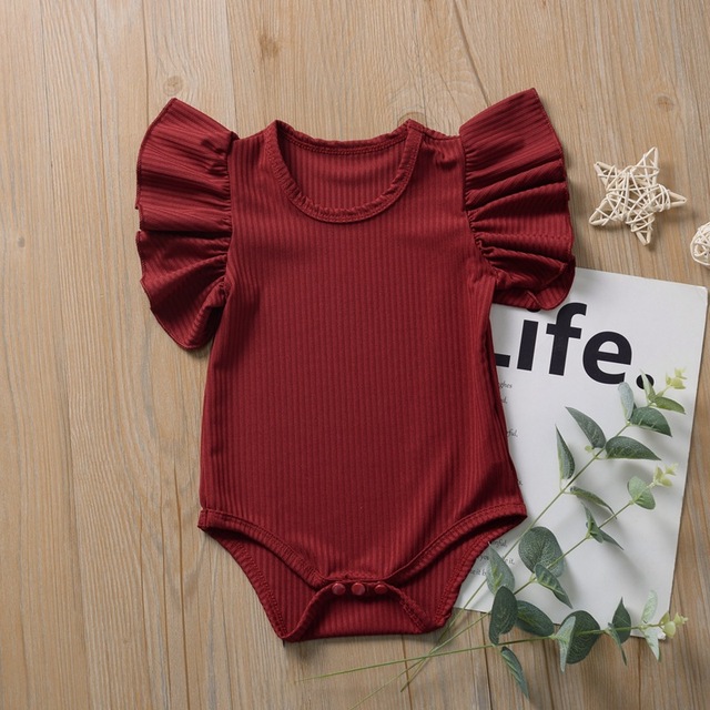 New Born Baby Girl Clothes Summer Short Sleeved Triangle Bag Fart Twin Baby Girls Flower Bodysuit Infant Cotton Onesie Pajamas