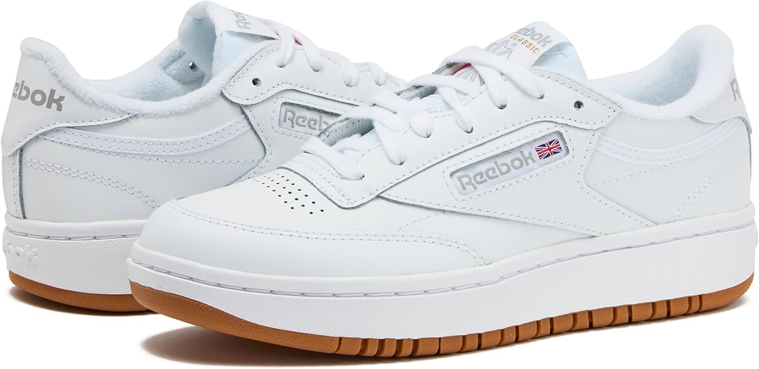 Reebok Womens Club C Double Revenge Platform Tennis Shoes for Women, Fashion Womens Sneakers