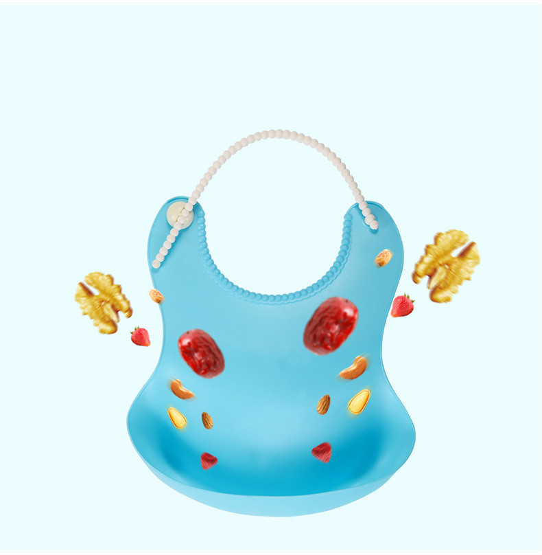 New baby rice bowl, three-dimensional waterproof bib, baby eating pocket, disposable bib