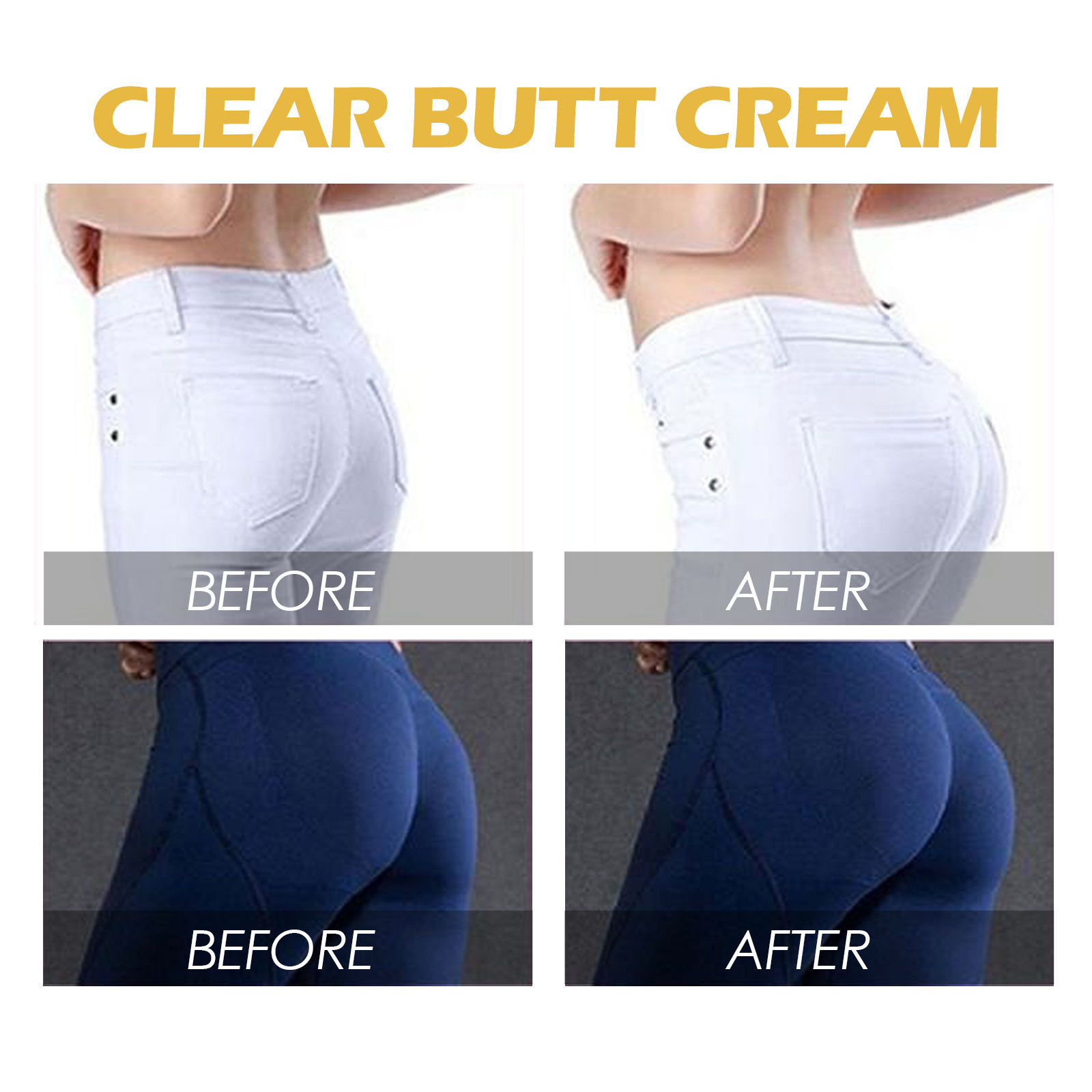 Clear butt Cream Buttock Enlargement Cream Butt Lift Up Firming Essential Oil Big Ass Enhance Hip Growth Tighten Shaping Sexy