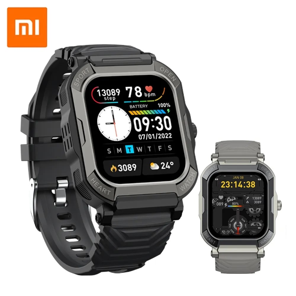 Xiaomi Smart Watch Outdoor Sports Watch Men Blood Oxygen Monitoring Bluetooth Call Deep Waterproof SmartWatch Heart Rate Health